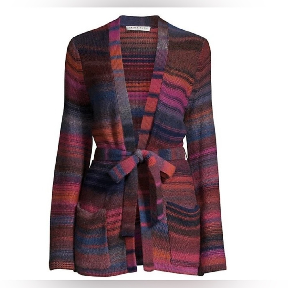 Trina Turk Bosworth Striped Cozy Cardigan NWT